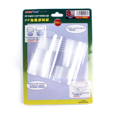 COPO DE TINTA PP COM TAMPA TAMANHO S 28CC 12 UNIDADES MASTER TOOLS MAT 09993